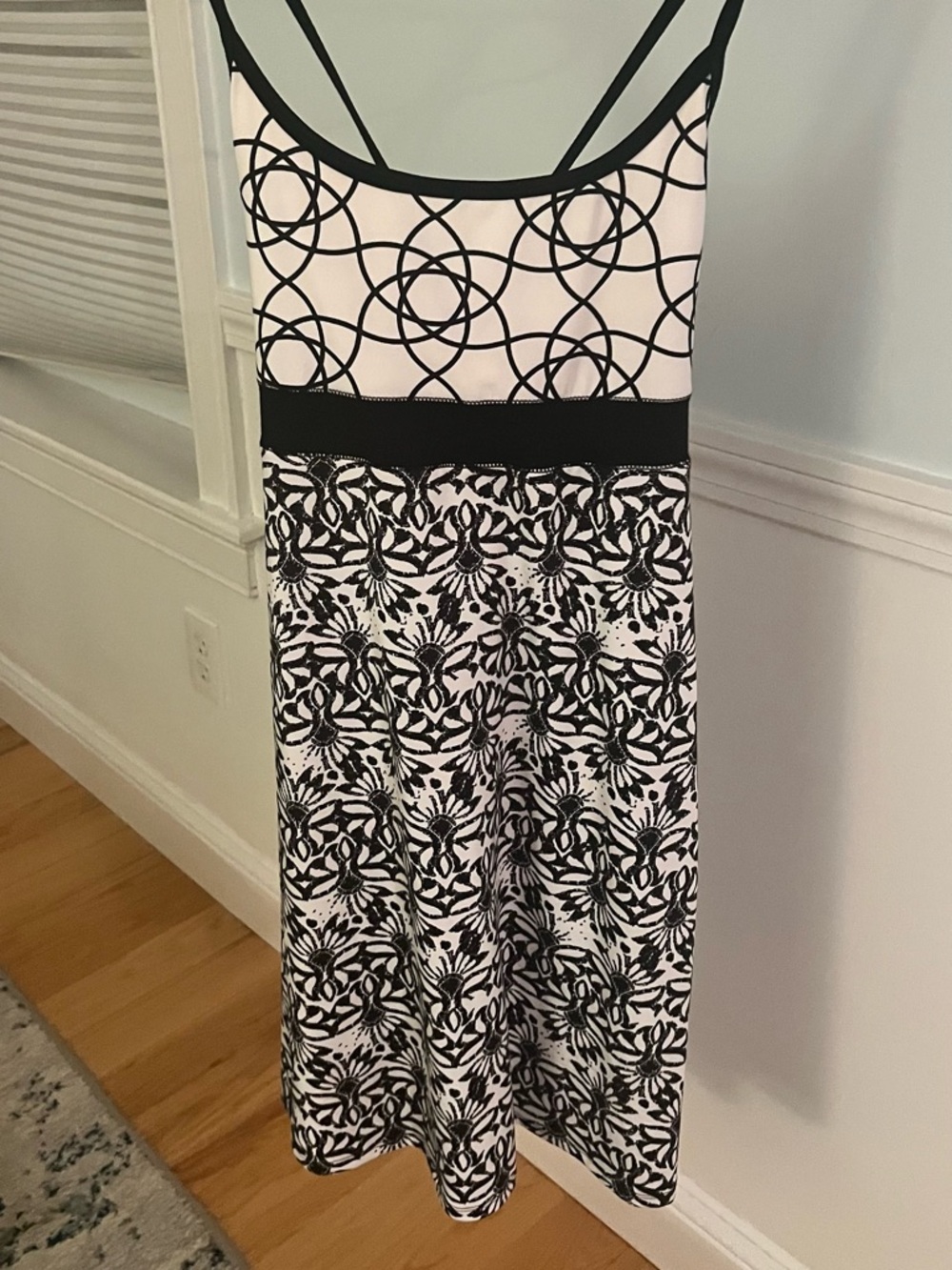 Black & White Patterned Maxi Dress